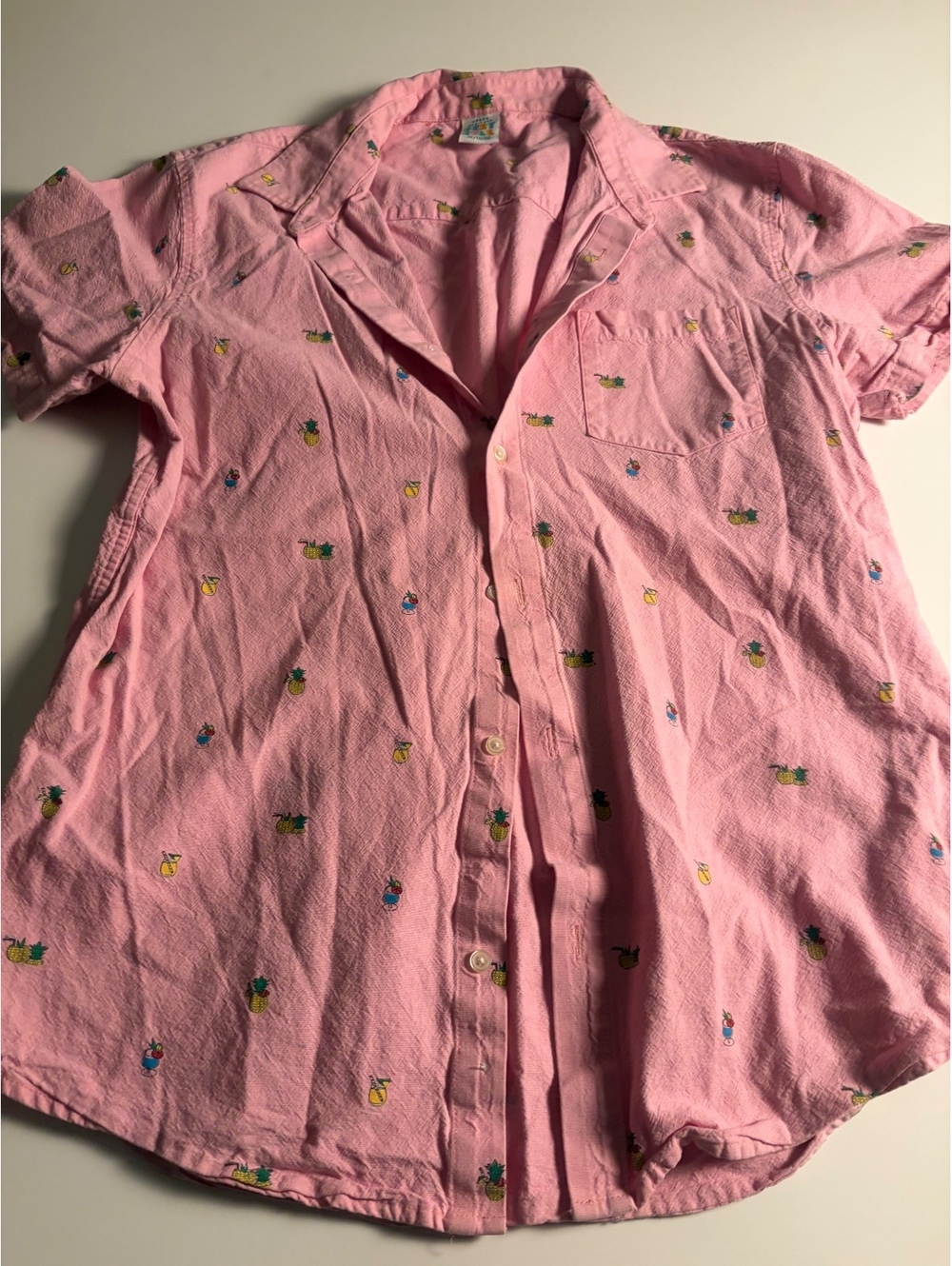 Urban Heritage Festival Pink Cotton Short Sleeve Shirt XL